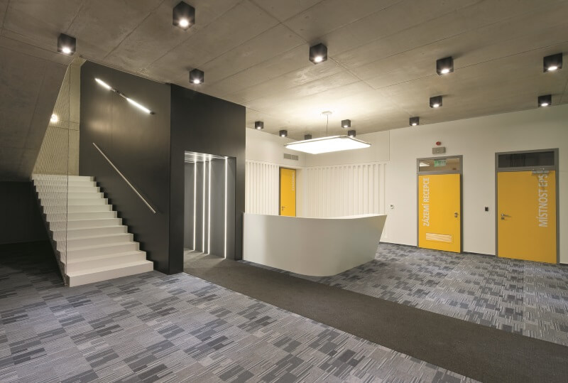 Velín a recepce datového centra v Lužici